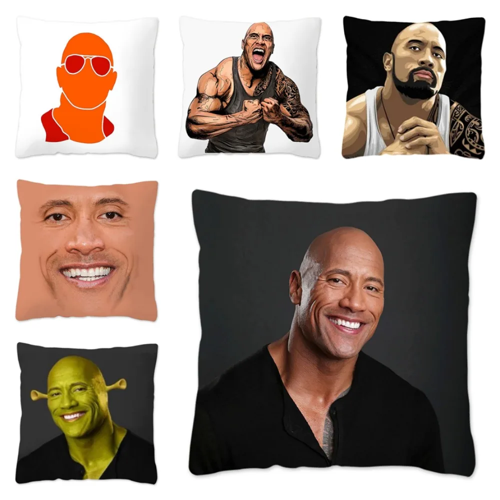

The Rock Face Dwayne Cushion Cover For Sofa Home Decorative American Actor Johnson Throw Pillow Cover Polyester Pillowcase