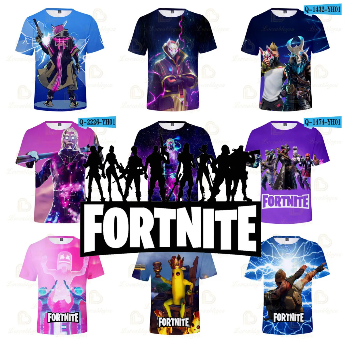 

Fortnite Men and Women Anime Battle Royale T-shirt Birthday Gift Boys Girls 3D Victory Thin T-shirt Hero T-shirt Kids Game