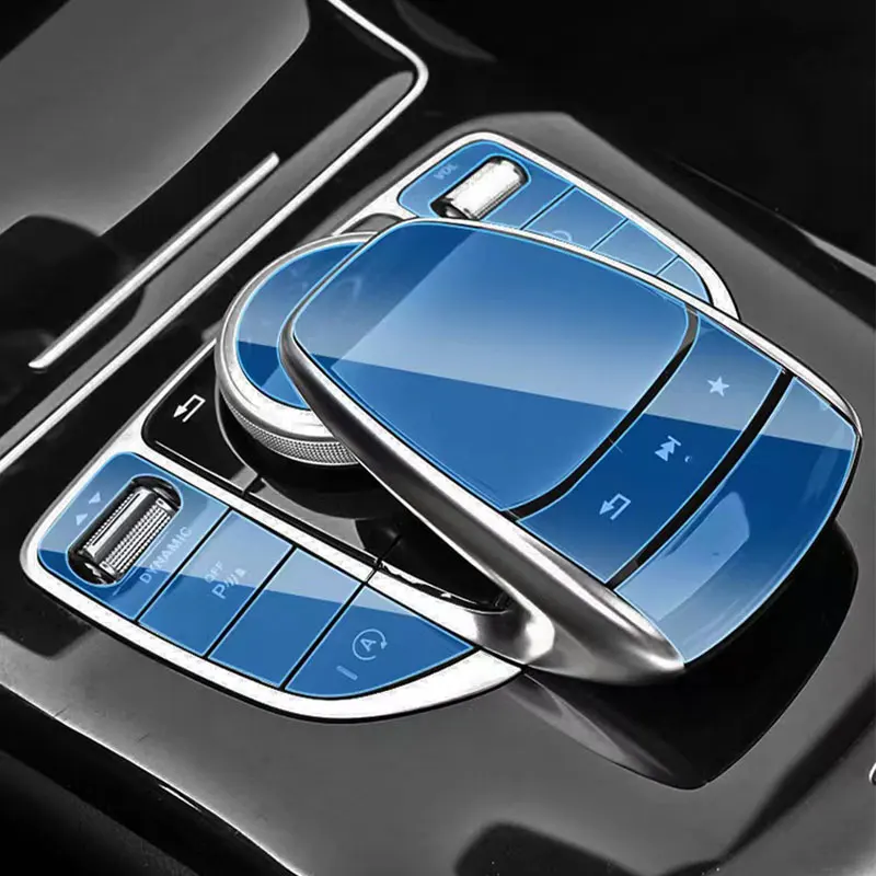 

For Mercedes Benz C E G V GLC Class W205 W213 X253 W463 G463 G500 Car Center Console Multimedia Mouse Button TPU Protector Film