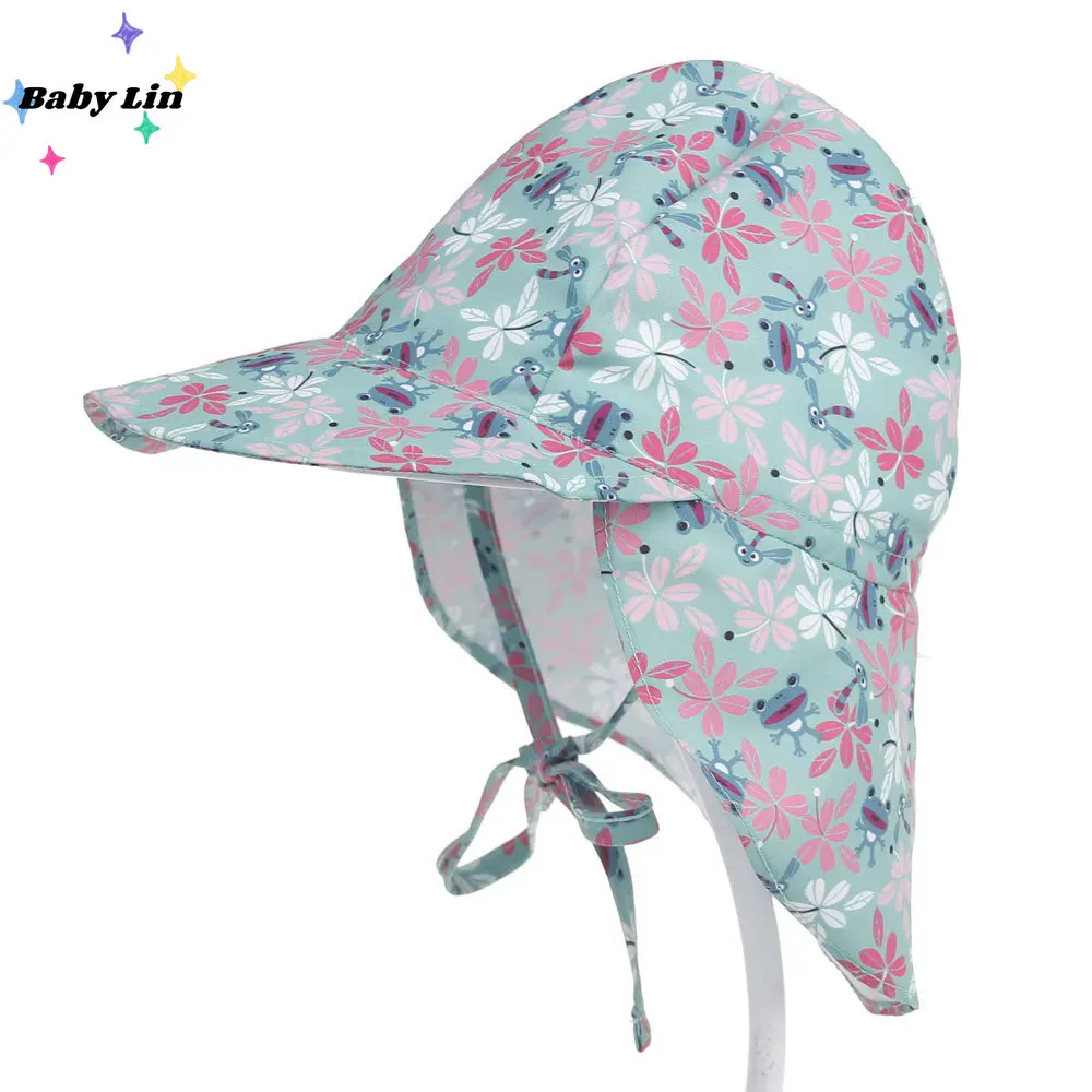 

Beach UV Protection Outdoor Essential Sun Caps Quick-drying L Children's Bucket Hats for 3 Months To 5 Years Old Kids Wide Brim