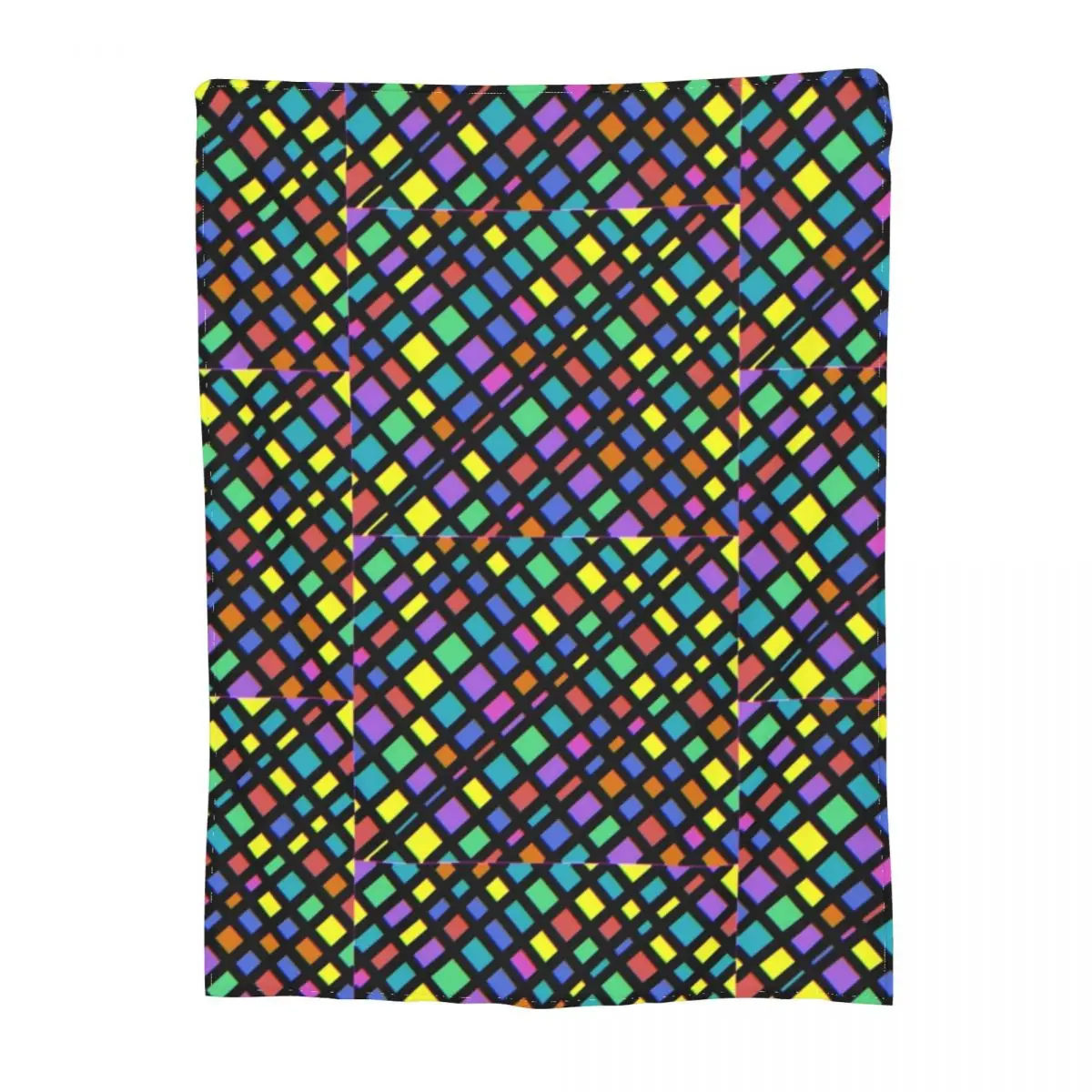 Jojo цветное стекло квадраты ТРАПЕЦИЕВИДНОЕ ПЛАТЬЕ одеяло флисовое зимнее мягкое