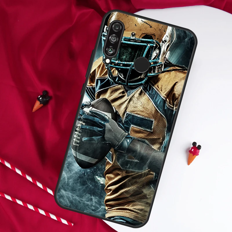 Фото Чехол для Huawei Nova 11 Pro 9 10 SE Y60 Y70 Y90 Y61 Y91 Y73 Y72 12i 11i 8i P20 P30 P40 Lite с изображением мяча для регби №3