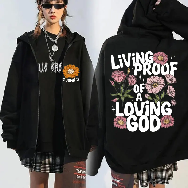 Мужская толстовка с капюшоном на молнии принтом в стиле ретро