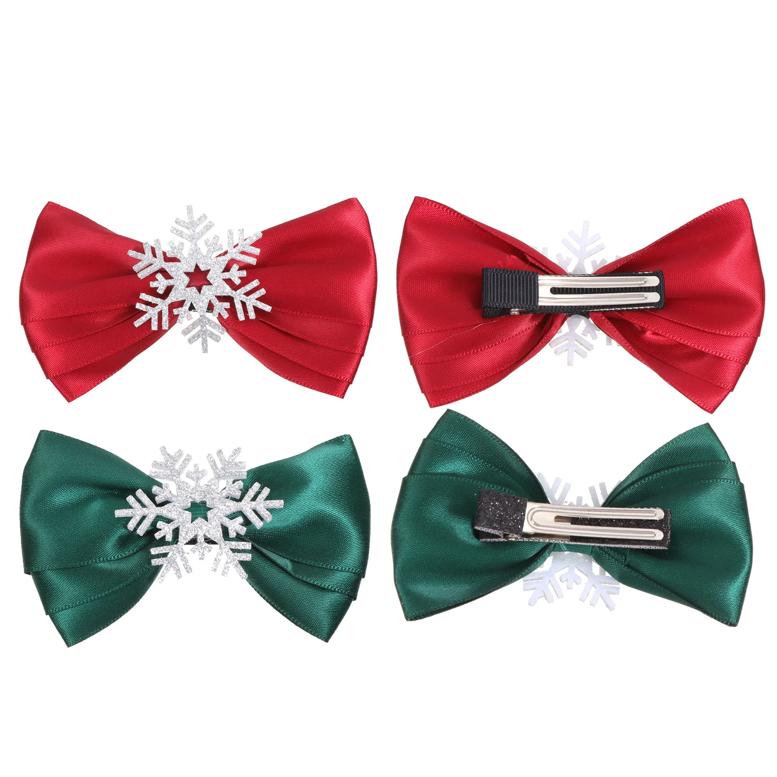 

Hair Christmas Clips Bow Bowsparty Snowflake Clip Barrettes Hairpins Hairpin Barrette Bowknot Bobby Girlsaccessories Pin Winter