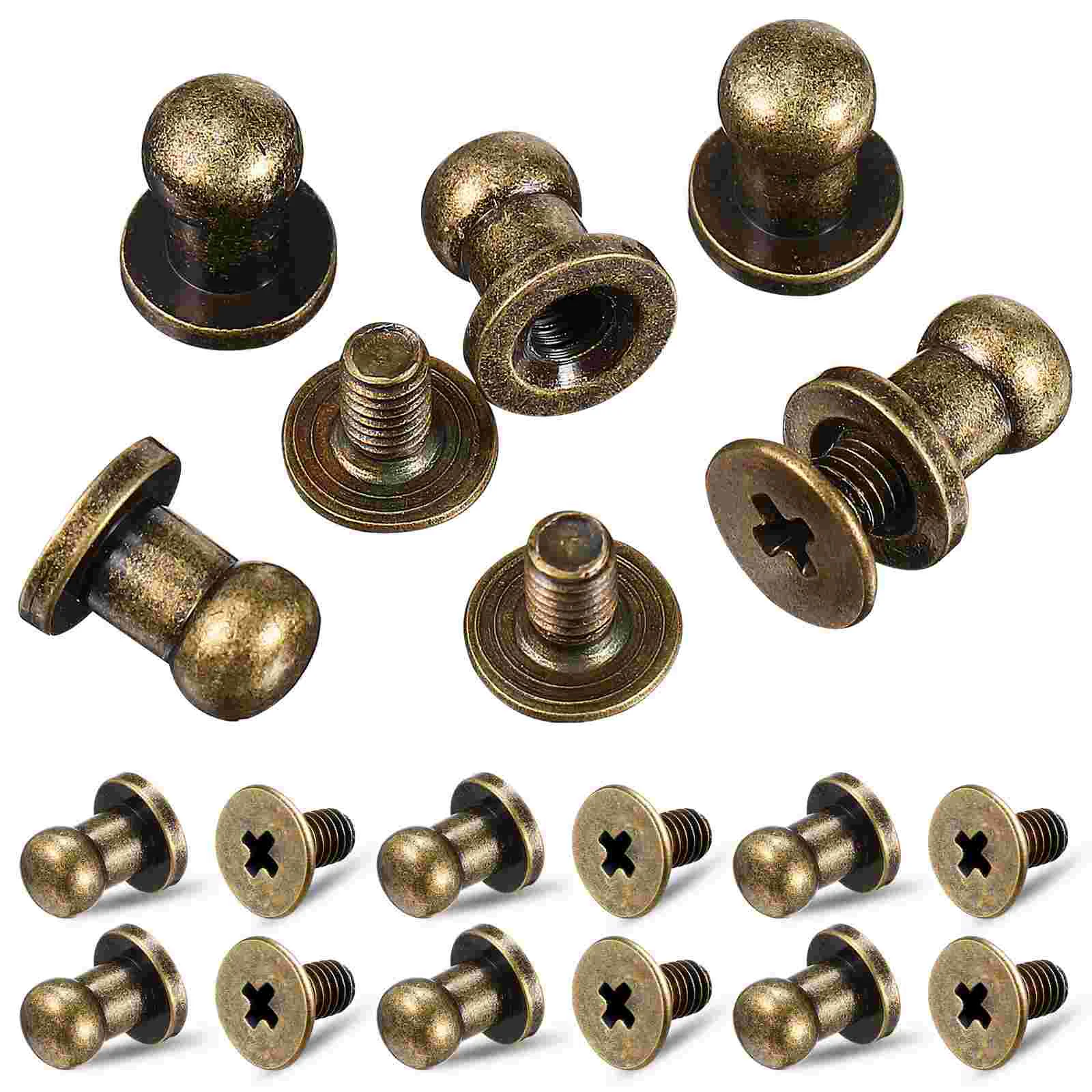 

30 Pcs Metal Screws Binding Rivets Belt Small Fabric Pure Copper Furniture