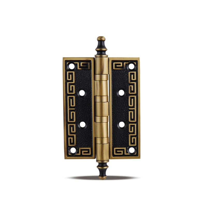 Античный дверной шарнир 4 дюйма/5 дюймов Твердый латунный для деревянной двери