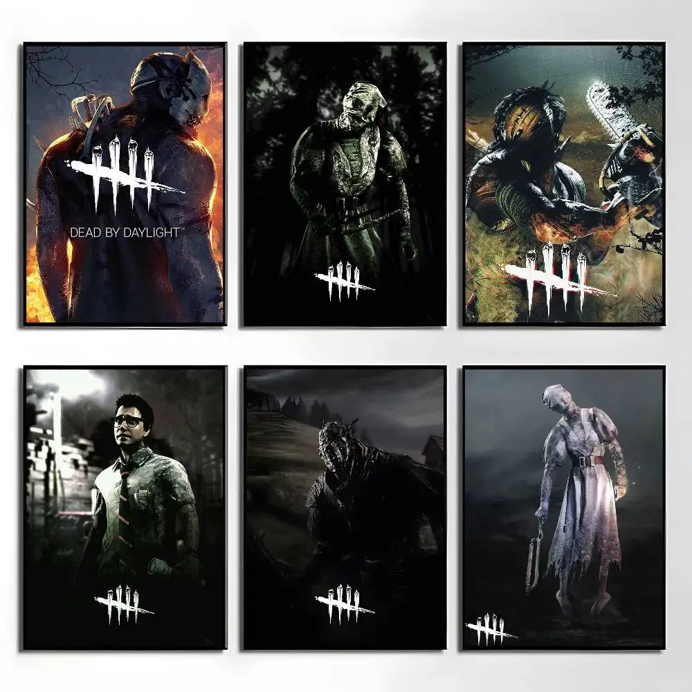 Фото Постер-наклейка Game D-Dead By D-Daylight, водонепроницаемая наклейка с принтом, настенное искусство для гостиной, спальни, домашнего декора №1