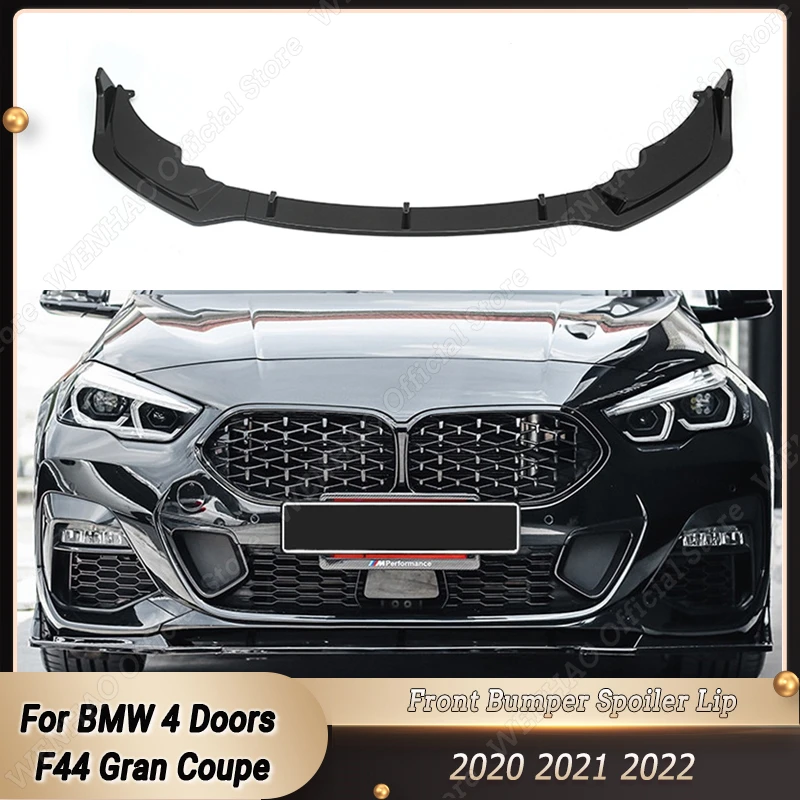 

3Pcs Gloss Black Front Bumper Lip Spoiler Splitter For BMW F44 216d 220d 220i 218i 225i M235i M240i 4 Doors Gran Coupe 2020-2022