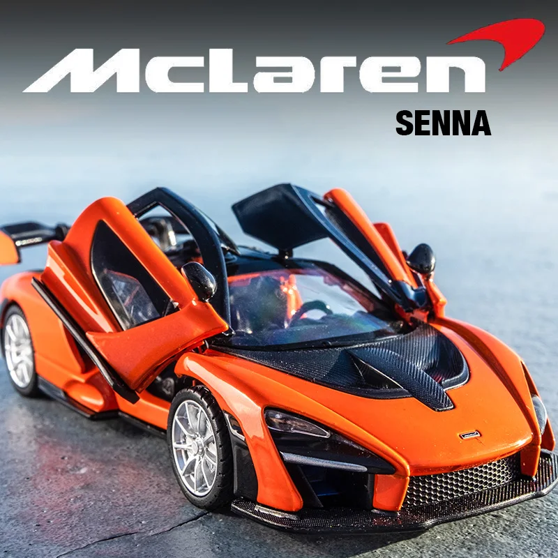 

MSZ 1:32 McLaren Senna Sound And Light Alloy Model Diecast Metal Vehicle Pull Back Car Simulation Collection Childrens Toy Gift