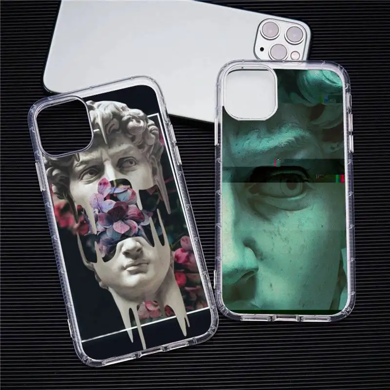 Итальянский чехол с Леонардо да Винчи для Iphone 11 12 13 Pro Max 6s 7 8 Plus X Xr Xs Se2020 прозрачный