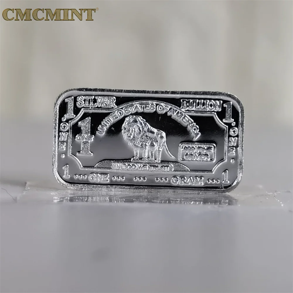 Стержень из чистого серебра с Львом 1 г |