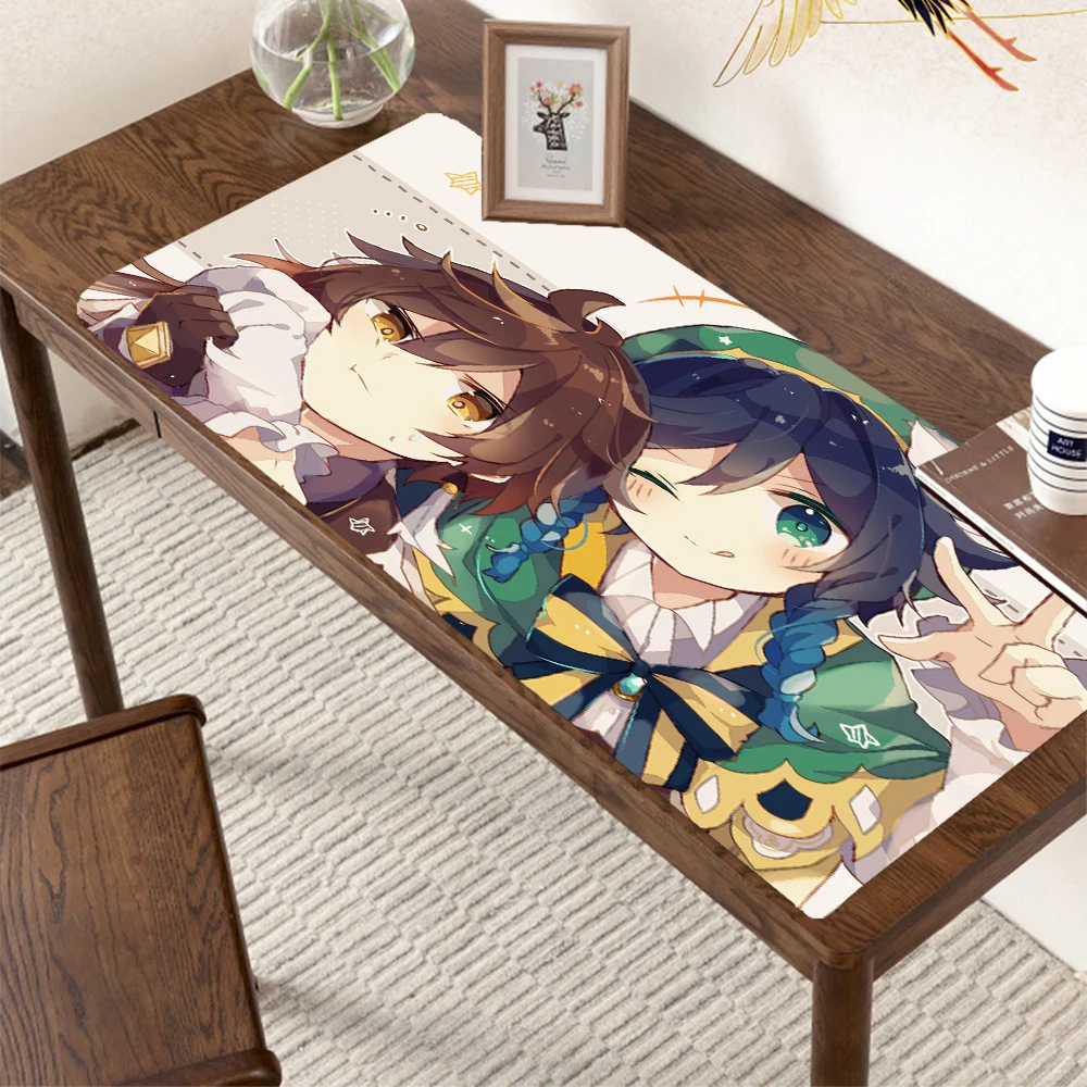 

Пользовательский 400*900 мм XXL Genshin Impact Venti коврик для мыши, геймерский большой Настольный коврик, компьютерные игровые периферийные аксессуары...