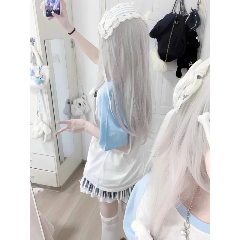 Футболки для девочек популярная Милая летняя футболка в японском стиле