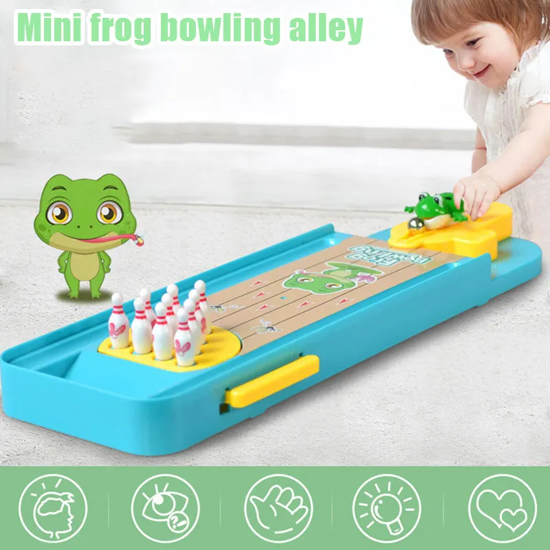 

Mini 3D Frog Bowling Table Games Launcher Toy For Children Kids Parent-child Interaction NSV