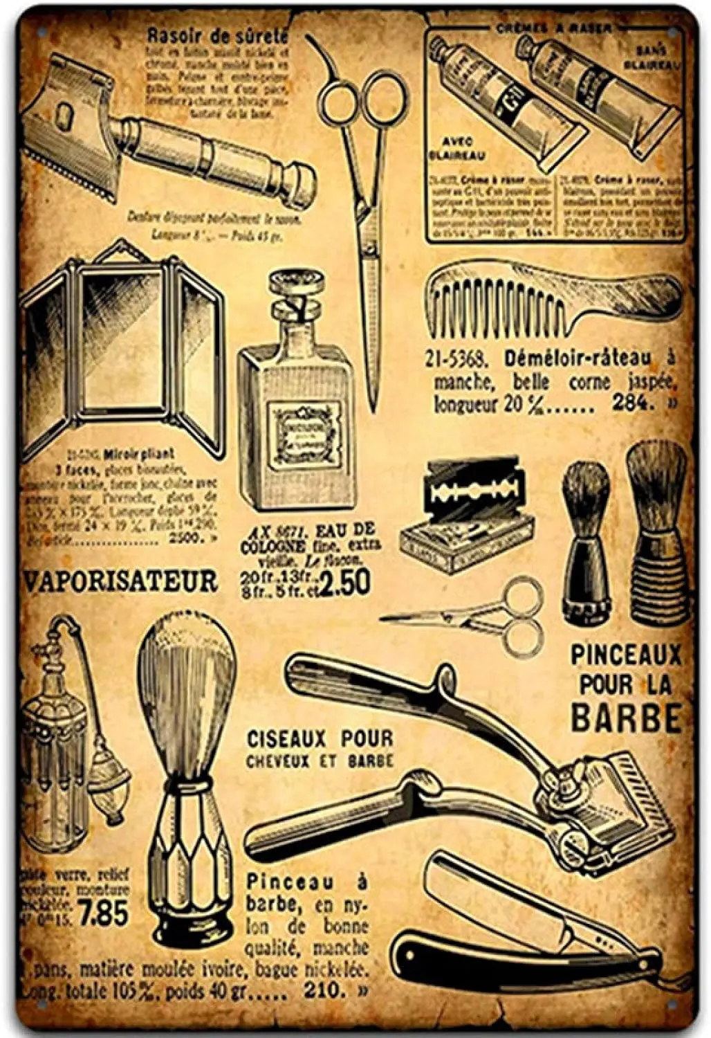 

Retro Poster For Barber Shop Metal Poster Bar Pub Tin Sign Retro Haircut Iron Plates Printing Home Decor 12*8 Inch