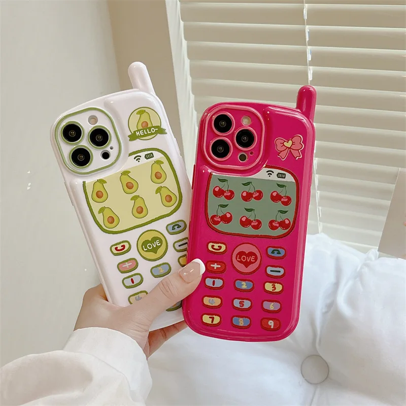 

Cartoon Avocado Bowknot Phone Case Cover for IPhone 7 8 14 Plus 11 12 13 14 Pro X XR XS Max Case for IPhone 14 Pro Max
