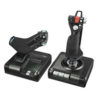 g saitek x52 pro flight control system controller and joystick simulator lcd display illuminated buttons 2xusb pc