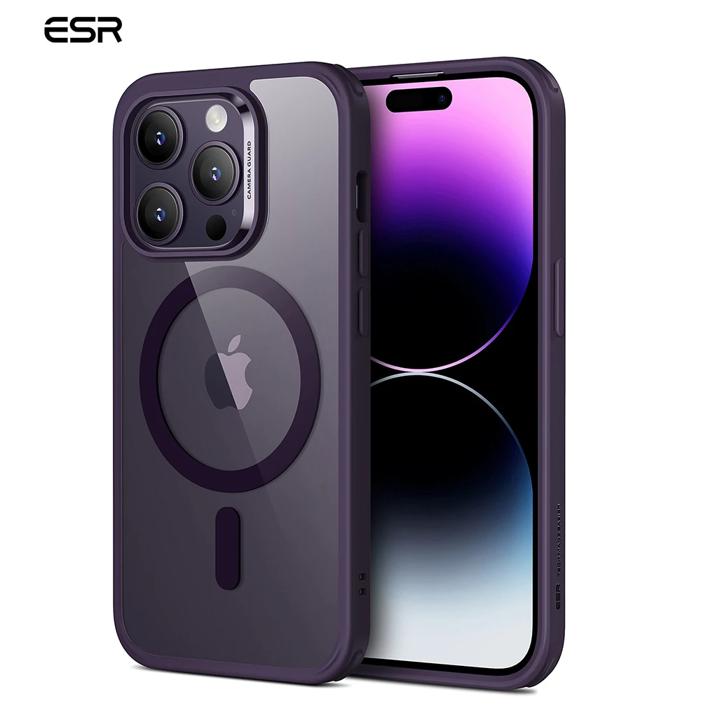 Фото Чехол для iPhone 14 Pro Max MagSafe, классический гибридный чехол с HaloLock для iPhone 14 Pro, прозрачная задняя крышка №1