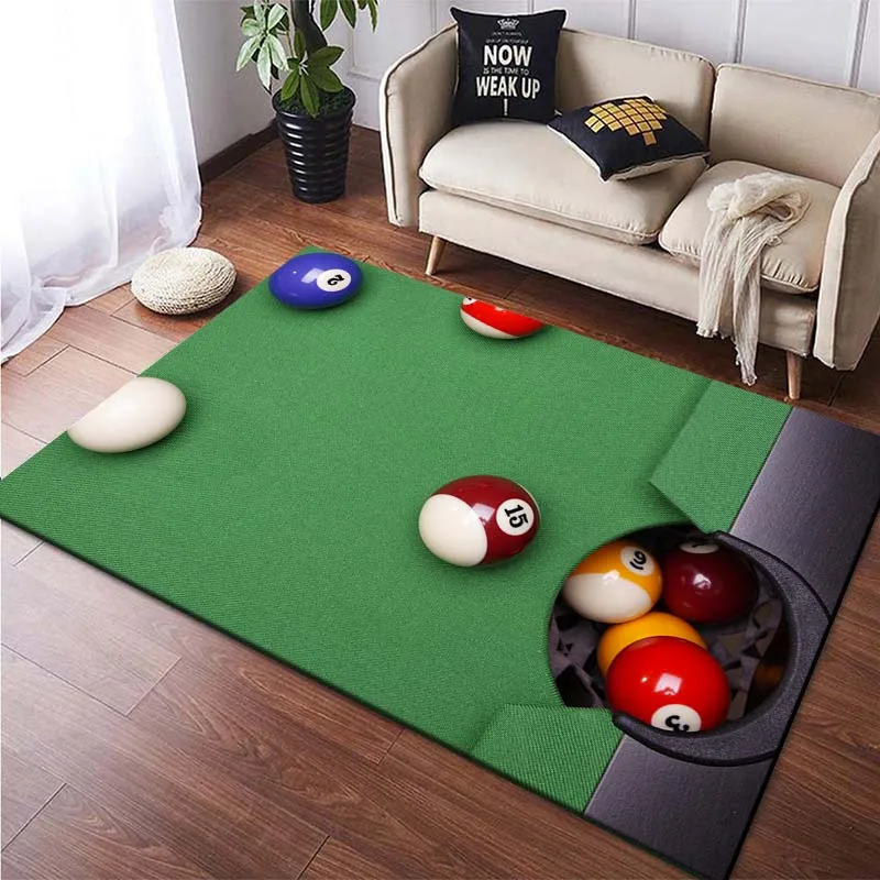 15 размеров 3D печать снукер бильярд узор коврик для гостиной ванной комнаты
