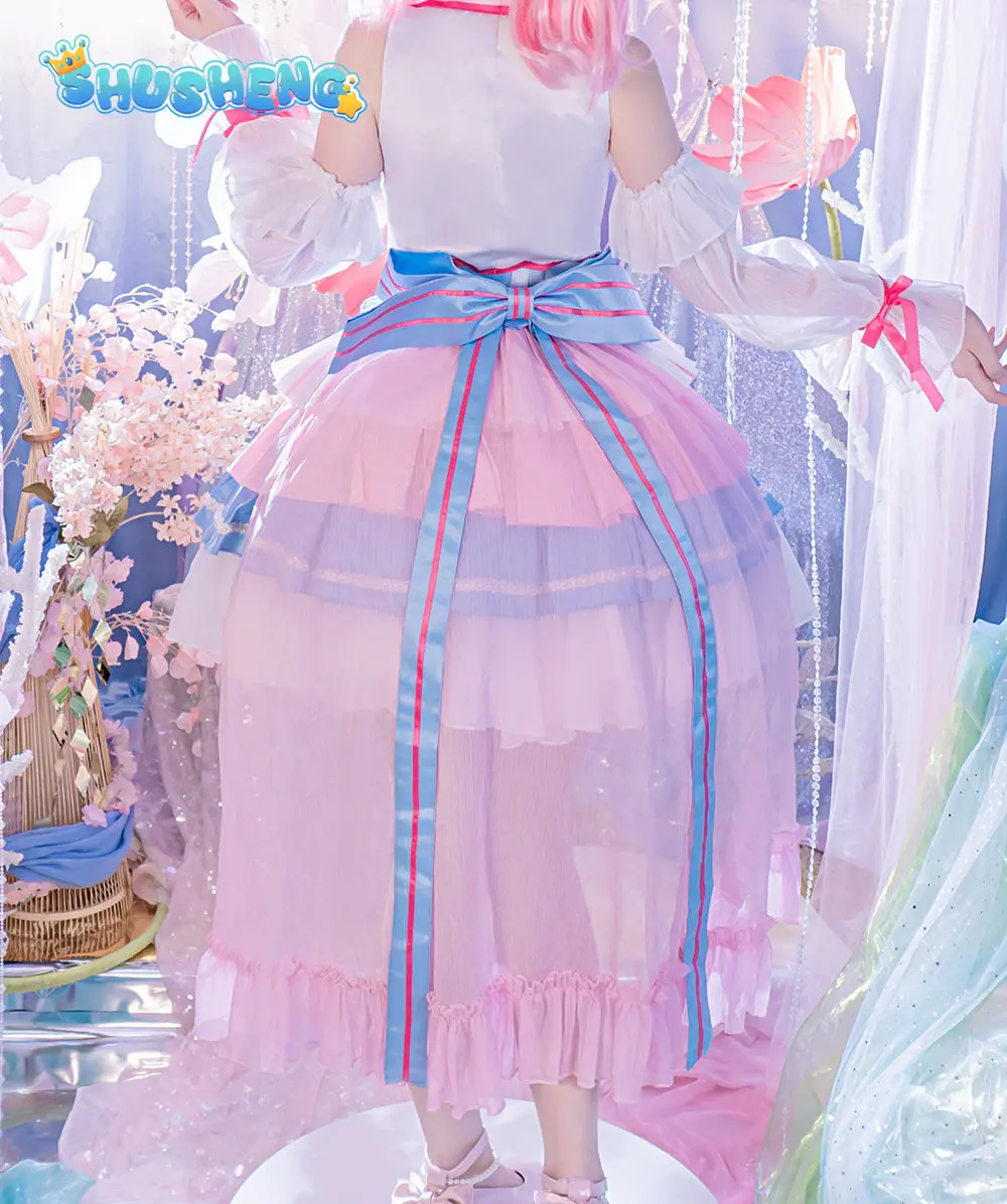 Фото Костюм для косплея Maruyama Aya Pink Lolita BanG Dream, женский милый праздничный наряд, аниме-одежда, униформа для Хэллоуина и карнавала №5