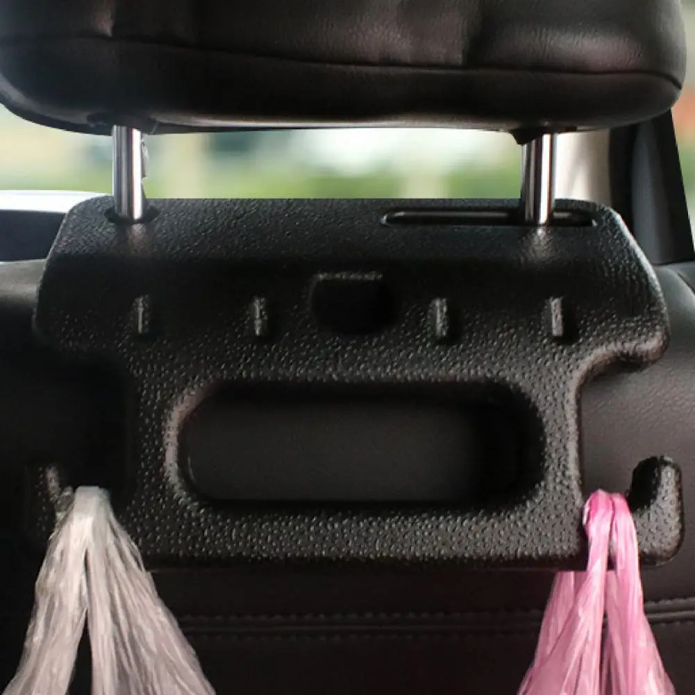 

Car Rack Multifunctional Easy Installation PP Seat Headrest Hanger Safety Handle Hook for Clothes