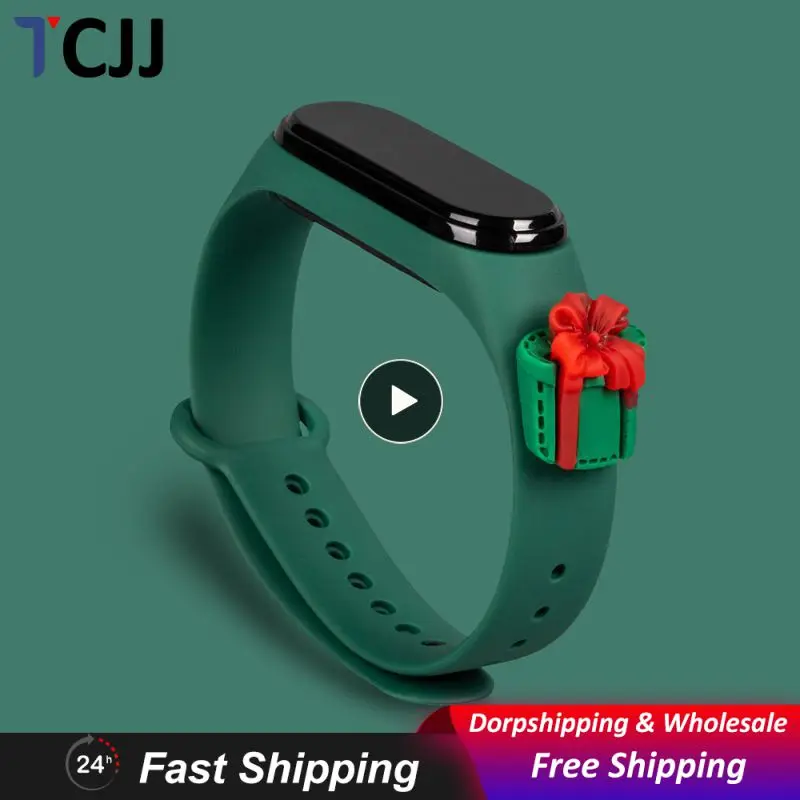

Christmas Decorations Suitable For Sports Multiple Colors Bracelet Silicone Strap Comfortable To Wear Christmas