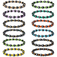 weight loss hematite bracelets men no magnetic therapy slimming jewelry health care magnetic stretch beaded bracelets women gift