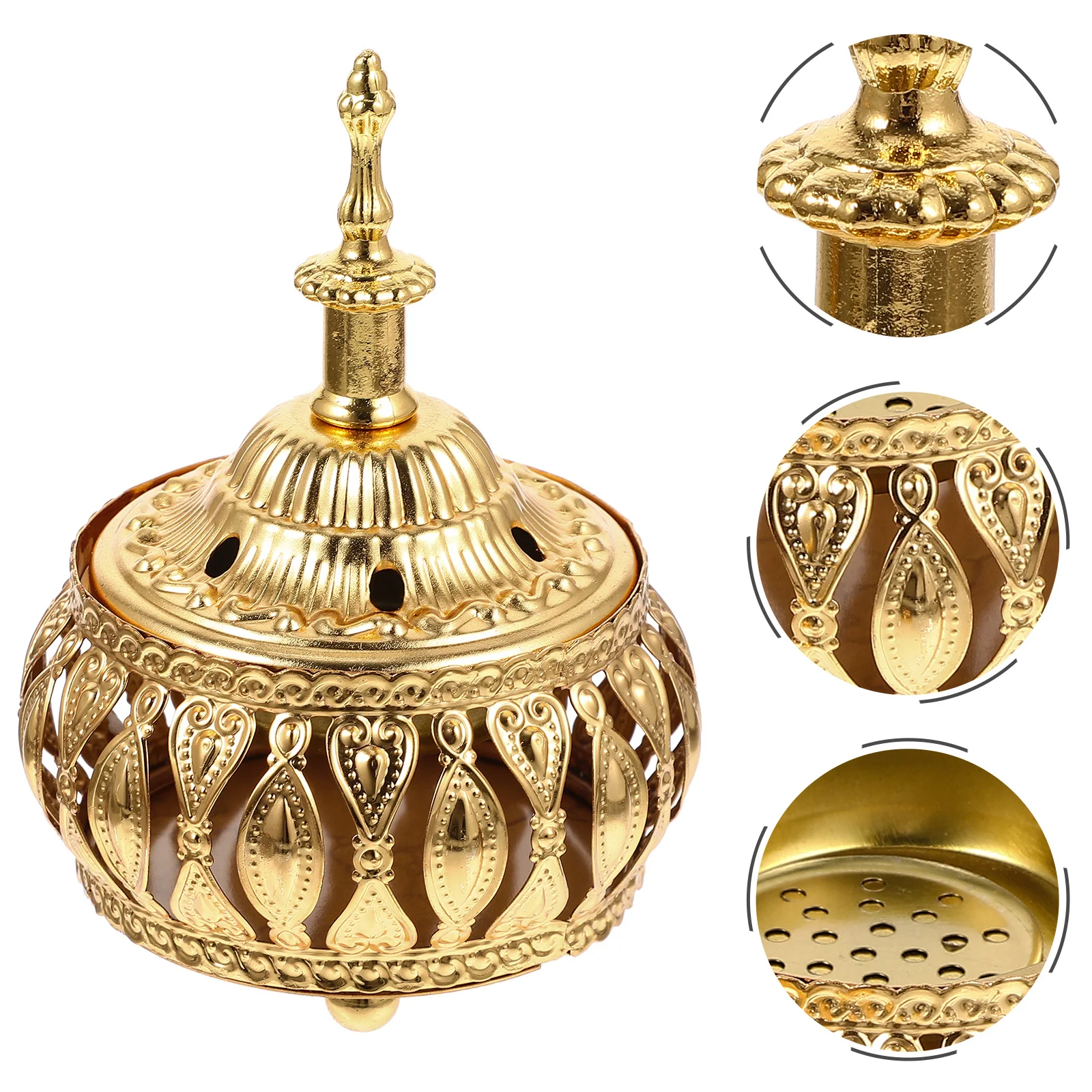 

Burner Holder Tray Jewelry Ash Aromatherapy Decorative Organizer Iron Catcher Tealight Cone Oil Meditation Box European Stick