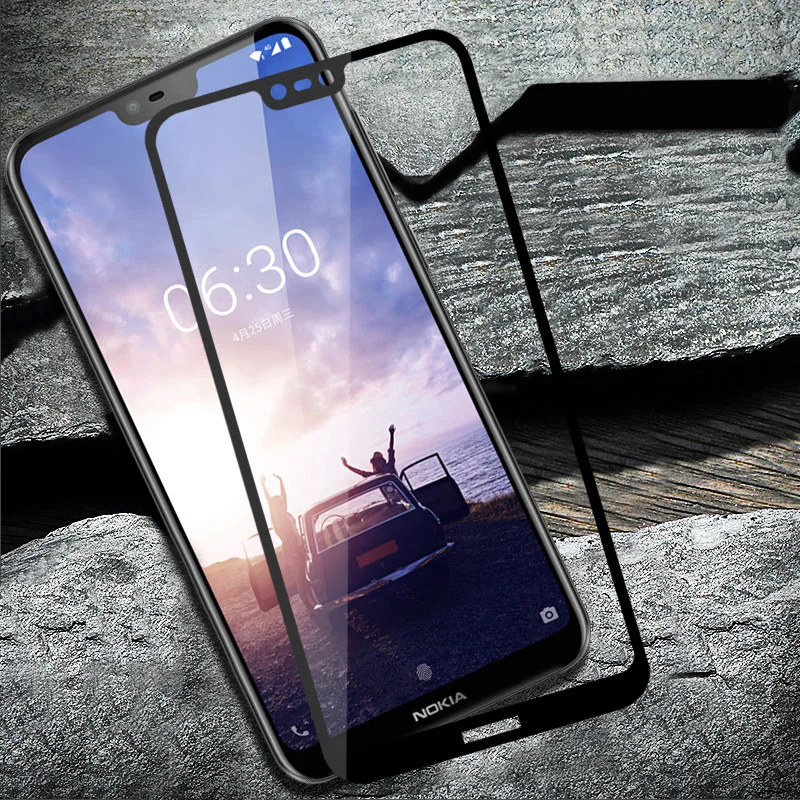 9D Coverage Screen Protector for Nokia 6 5 3 2 1  Tempered Glass for Nokia 8 All Glue Protective Glass for Nokia 7 Plus