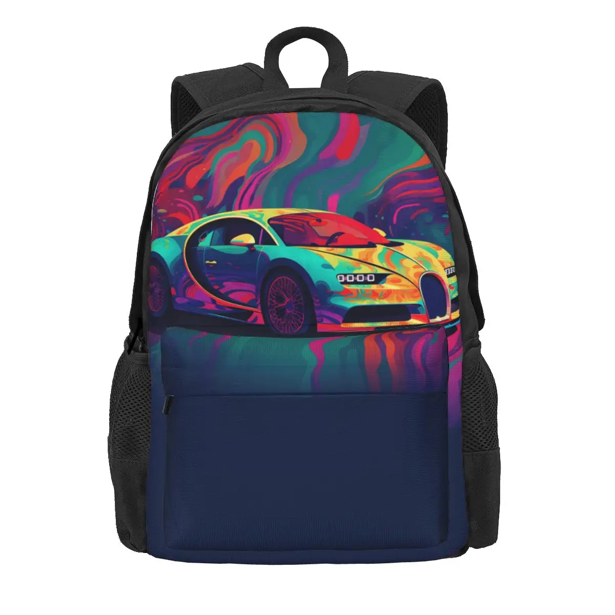 

Super Sports Car Backpack Student Neo Fauvism Cover Art Durable Backpacks Streetwear High School Bags Camping Quality Rucksack
