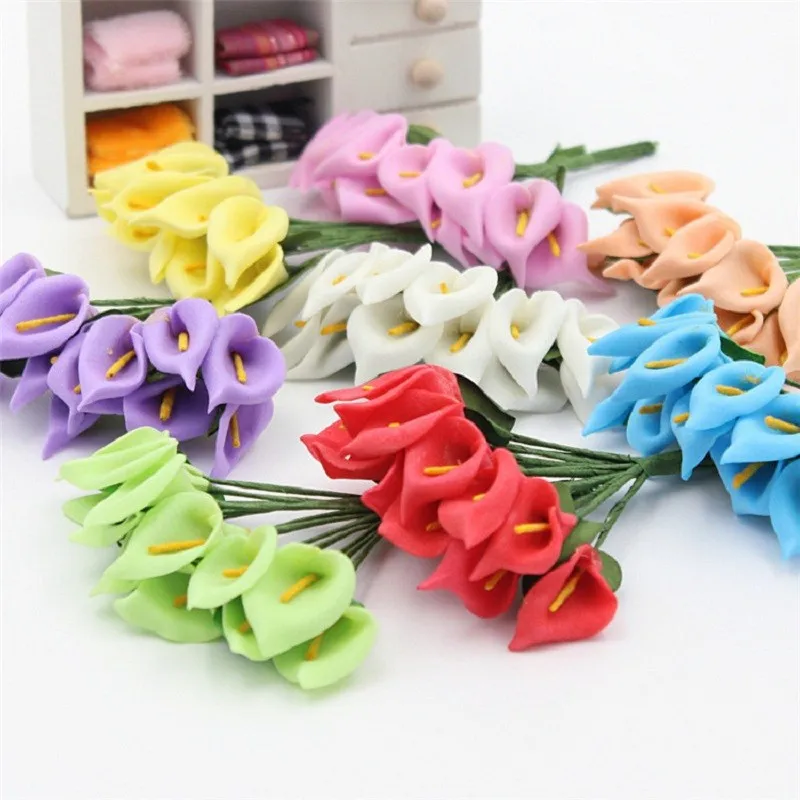 

144pcs Color Rose Artificial Flower Decoration DIY Accessories Wedding Card Envelope Party Valentine's Day Paper Crafts