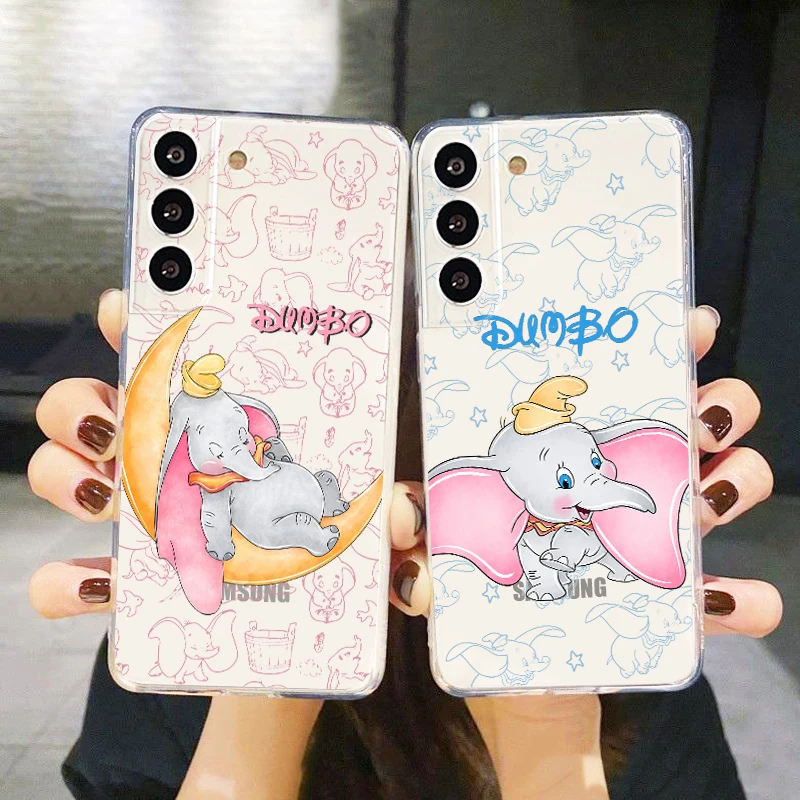 

Dumbo Cute Cartoon For Samsung Galaxy S23 S22 S21 S20 Ultra Plus Pro S10 S9 S8 S7 4G 5G Transparent Soft Phone Case Coque Capa