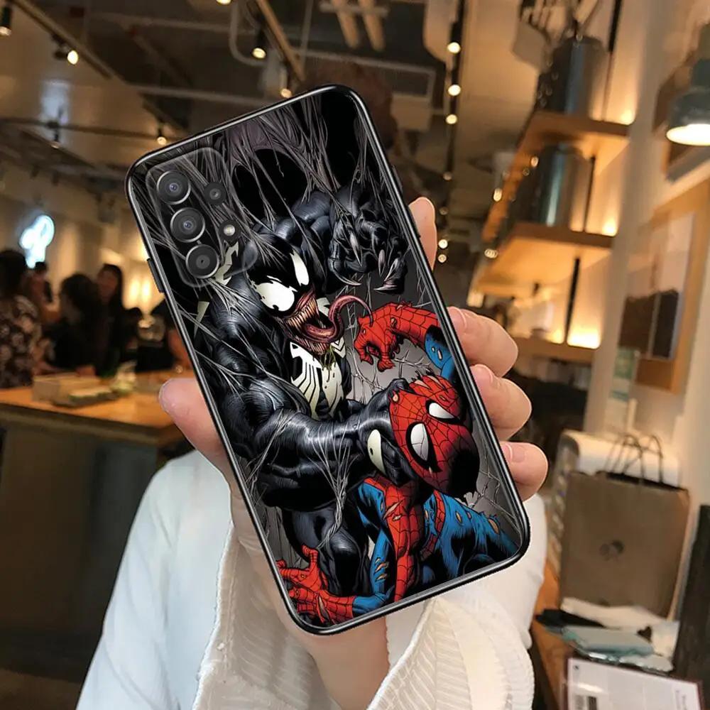 Чехол для телефона Venom VS Spider Man для Samsung Galaxy A70 A50 A51 A71 A52 A40 A30 A31 A90 A20E 5G a20s черный орнаментальный ковер.