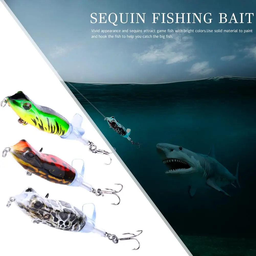 

ABS Plastic Fishing Tackle Frog Lures Fishing Topwater Hard 9.5cm 11g Crank Bait with Treble Hook for Fishing Ornament