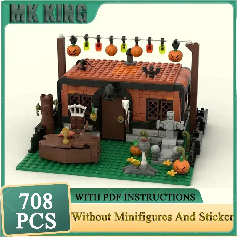 Строительные блоки Moc модель для кемпинга на Хэллоуин технологические кирпичи