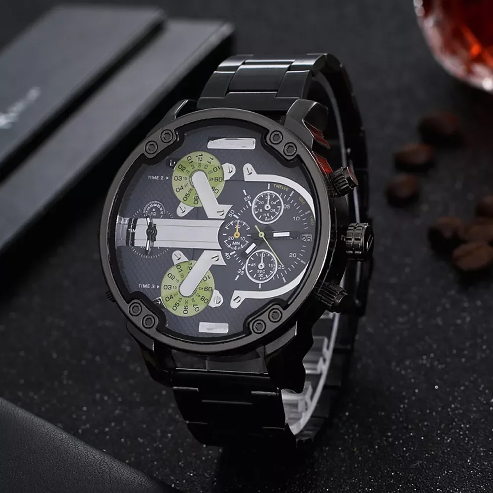 

2022 Stainless Steel Analogue Quartz Watch Fashionable Luxury Casual and Business Watch Sport Watch with Large Dial for Mail