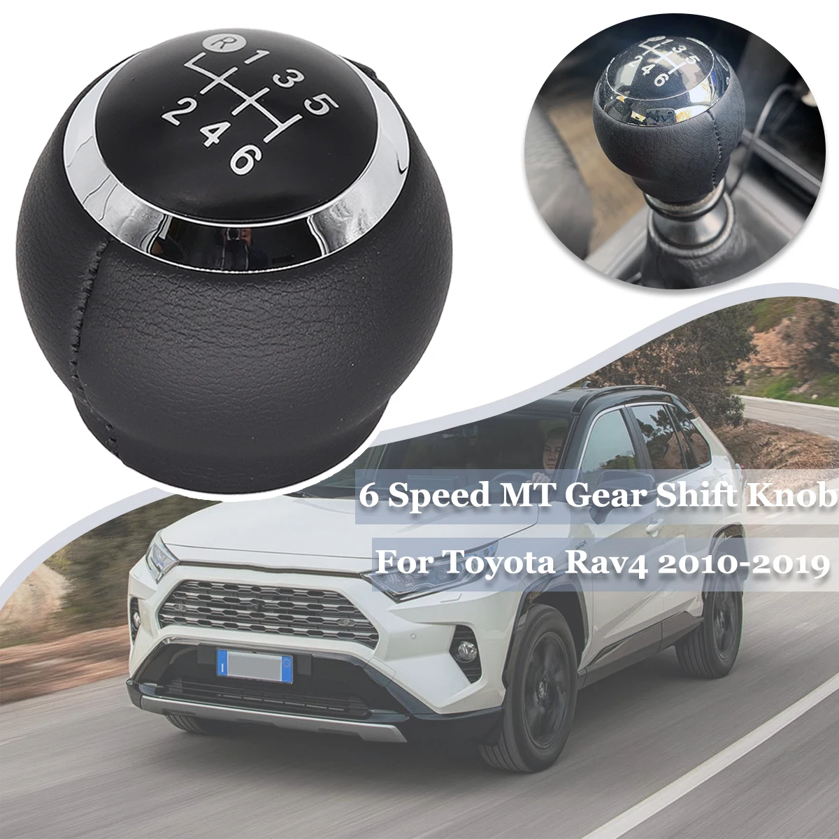 Ручка переключения передач для Toyota Rav4 6 Speed MT рукоятка рычага ручка хромированная