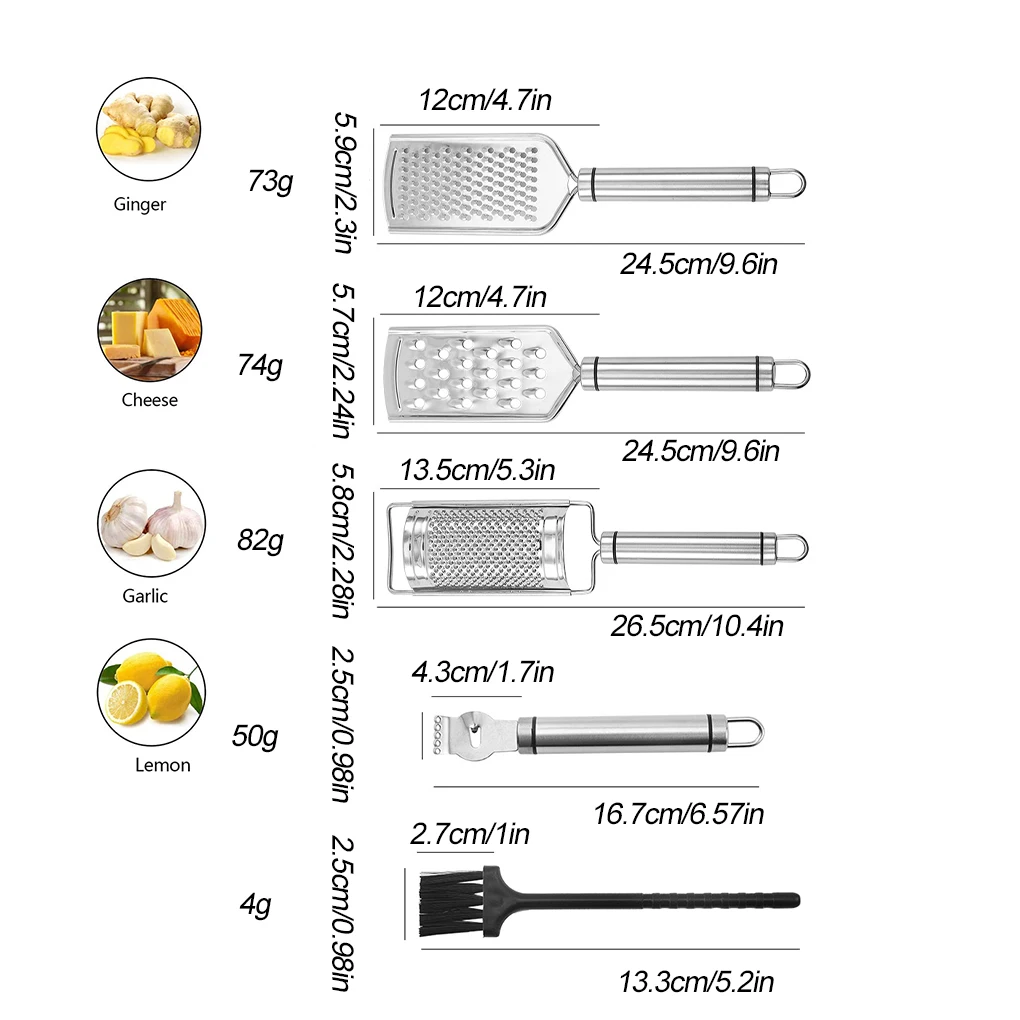 

Stainless Steel Handle Manual Food Graters Butter Slicers Handheld Kitchen Handle Choppers Restaurant Accessories
