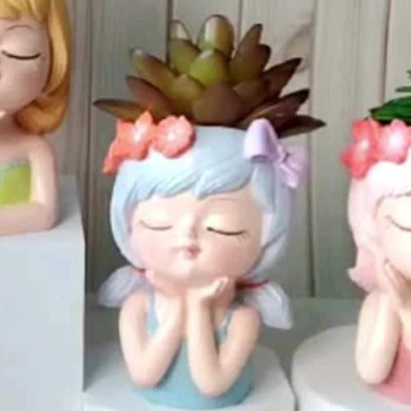 Силиконовая форма с бантом для девочек-цветочниц сочные цветочные горшки