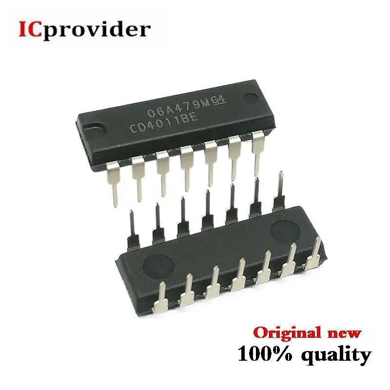 100 шт./лот CD4011BE CD4011 4011 DIP14 IC лучшее качество | Электронные компоненты и