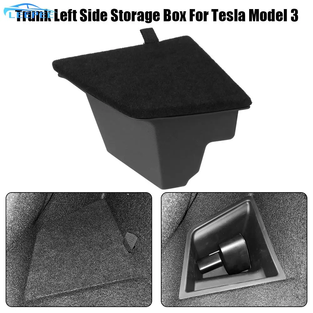 

For Tesla Model 3 2022 2021 Rear Trunk Left Side Storage Box Decoration Accessories Space Fire Extinguisher Partition Update