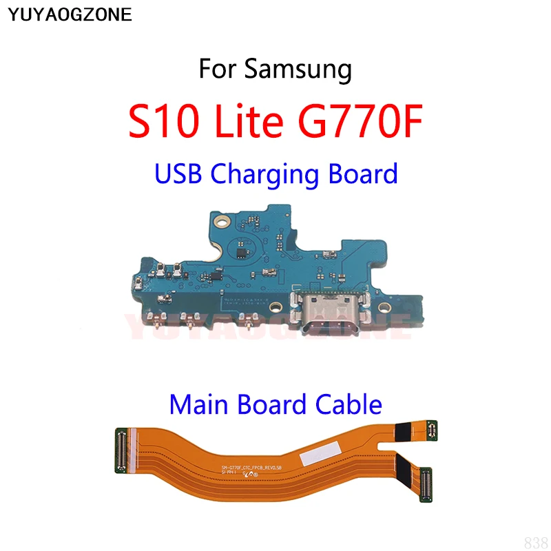 

Оригинальный USB-разъем для подключения док-станции, материнская плата, гибкий кабель для Samsung Galaxy S10 Lite G770F, модуль зарядной платы