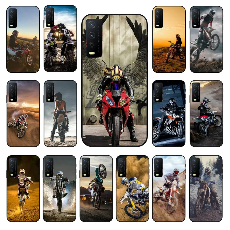 

Motocross Cross Dirtbikes Phone Case for VIVO Y72 Y20 Y11 Y12 Y17 Y19 Y20S Y31 Y1S Y91 Y21 Y51 Y20i Y93 Y12S Y70