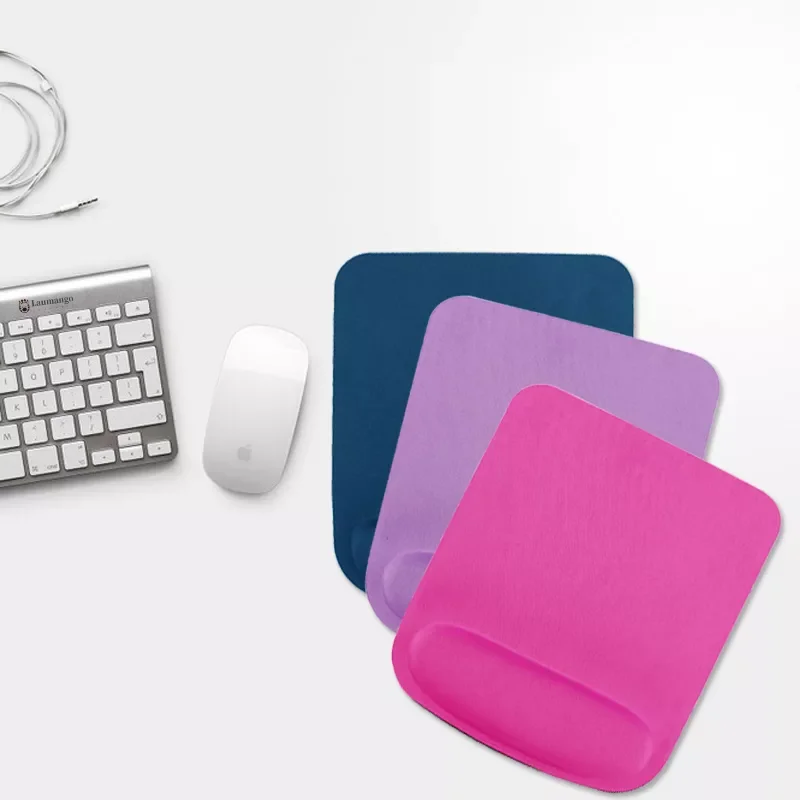 

Mouse Pad With Wrist Soild Color Mat For Computer Gamer Laptop Table Nonslip Gaming Accessories Wristband Soft Pink Mousepad
