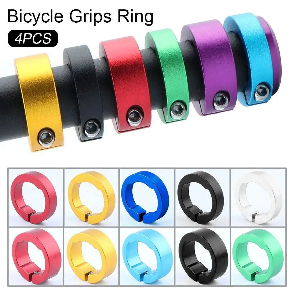

4pcs Bicycle Grips Ring 8/12mm Aluminum Alloy End Lock Rings MTB Mountain Road Bike Handlebar Bicycle Parts cycling Accessories