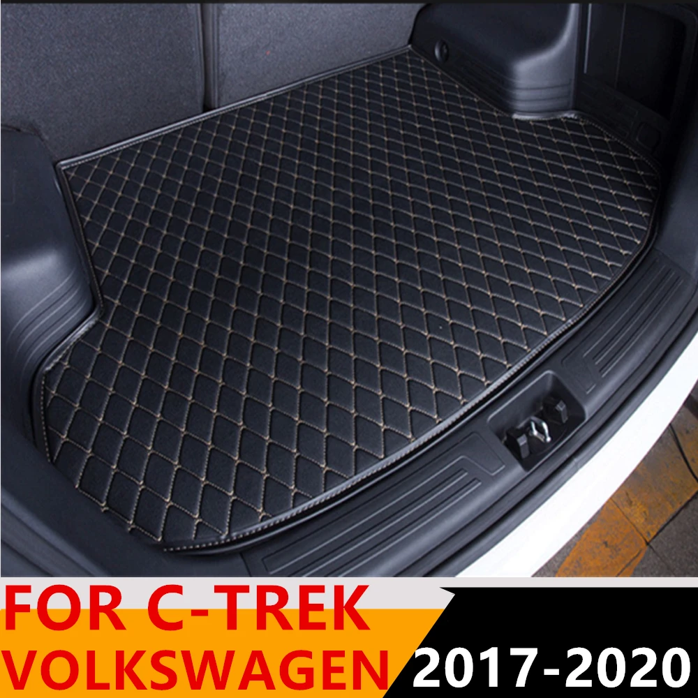 

Sinjayer, автомобильная задняя багажная Накладка для любой погоды, коврик для багажа, плоский боковой подкладка для Volkswagen коврик для багажника ...