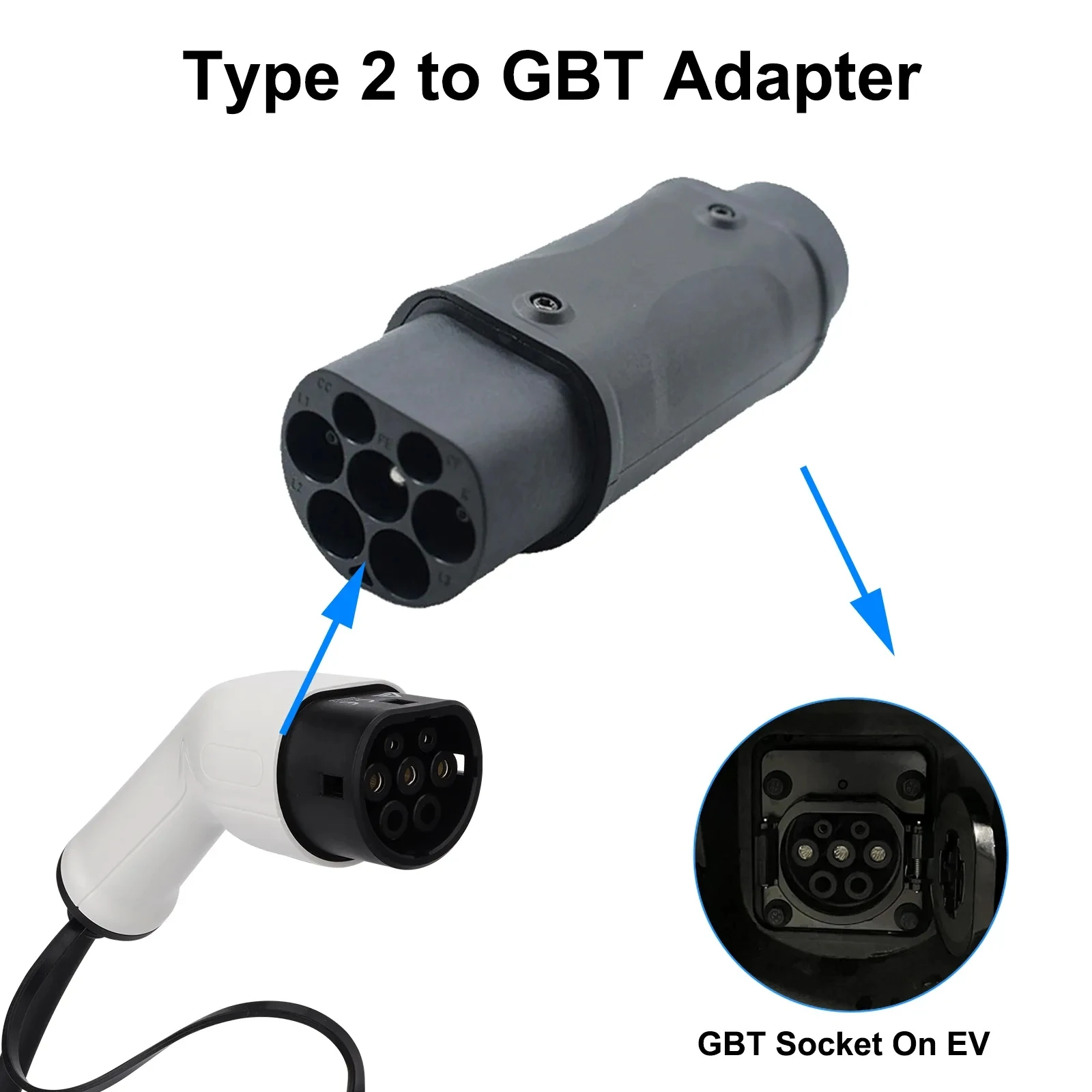 

Type1 to tesla EV Adapter Type 1 Charging Station Plug to tesla Car Socket EV Charger Connector 60A For Tesla Model X/Y/S/3