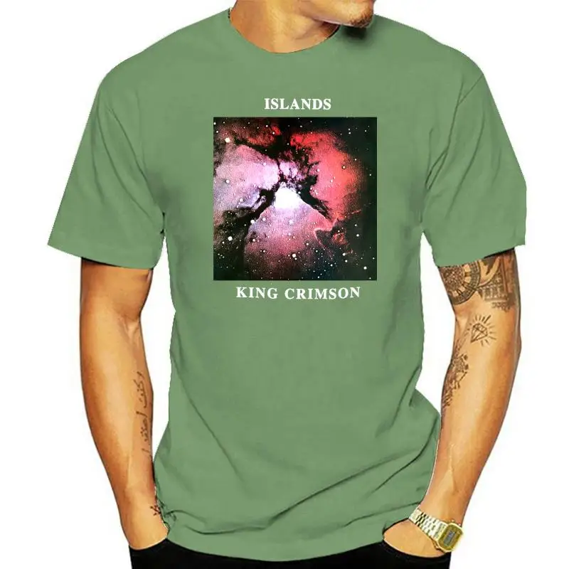 

King Crimson MenS Islands T-Shirt Black Printing Apparel Tee Shirt