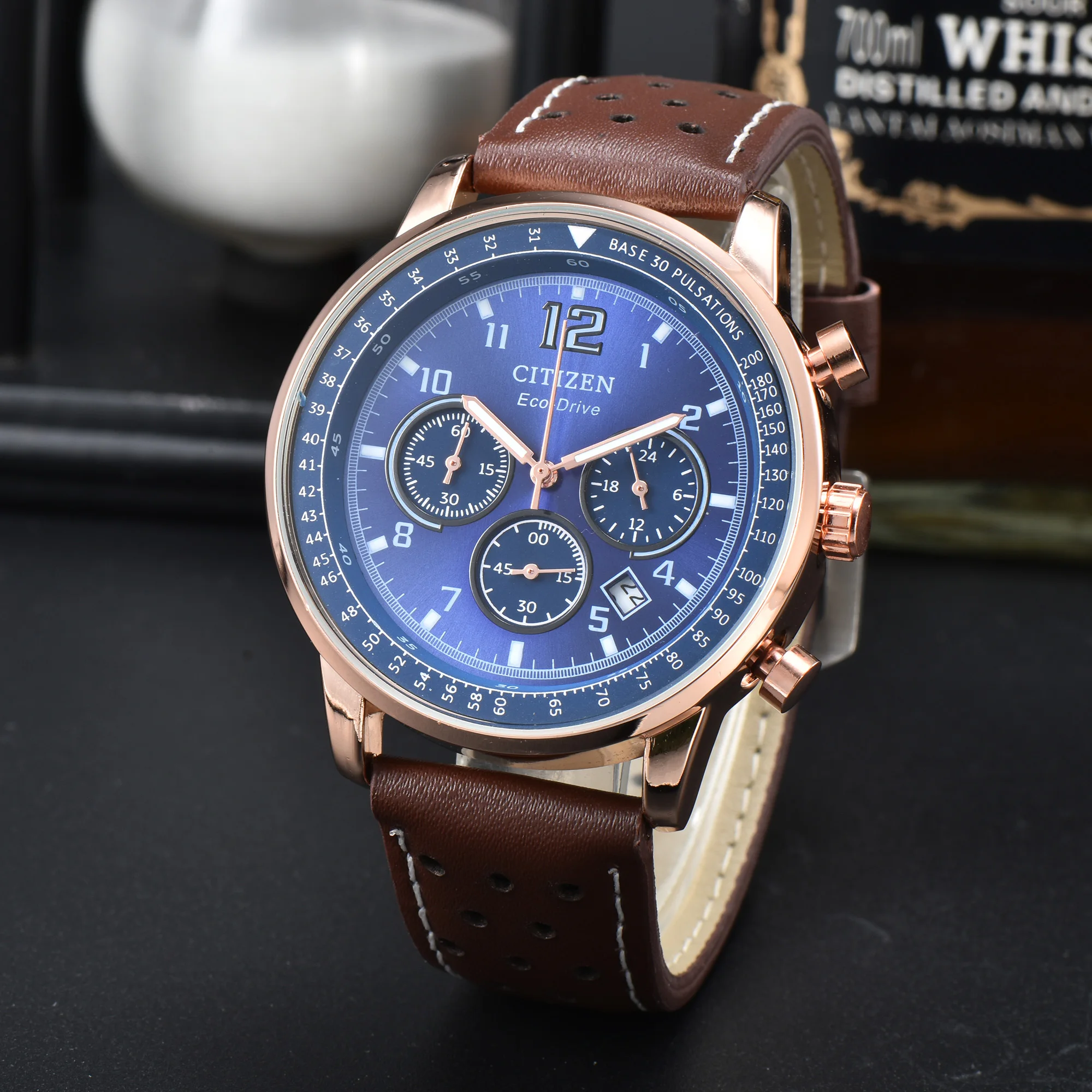 Top Brand High Quality Men's Watch Citizen Full Function Belt Quartz Men's Business AAA Watch
