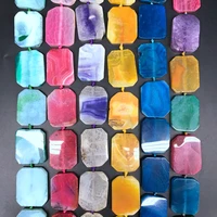 15 5strand rectangle colourful dragon veins agates slice loose beadsnatural stone onxy slab nugget pendants jewelry making